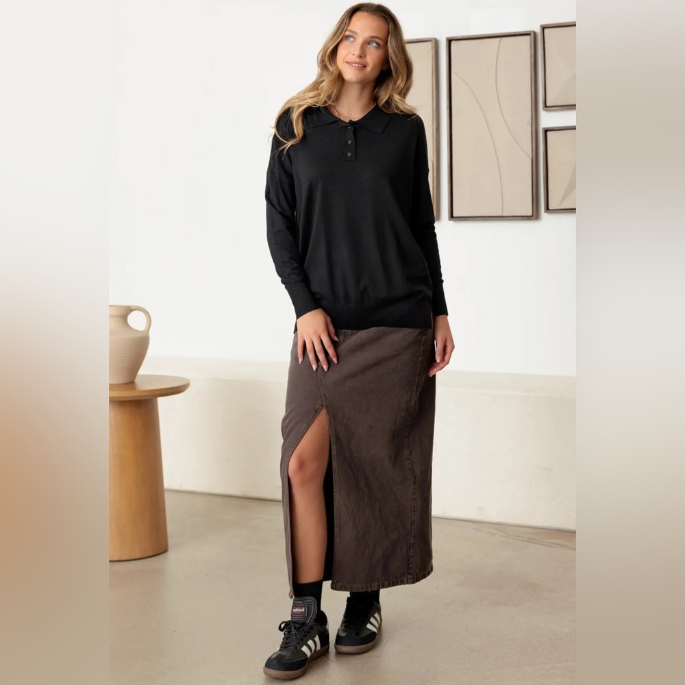 Polo Black Knit Sweater top